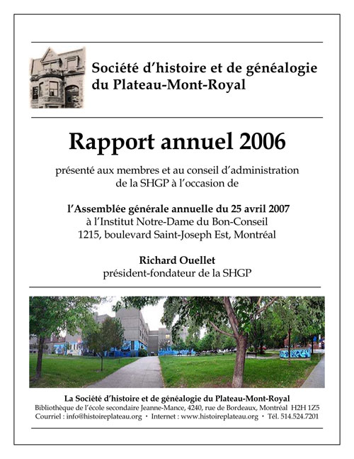 Rapport d'activités 2006