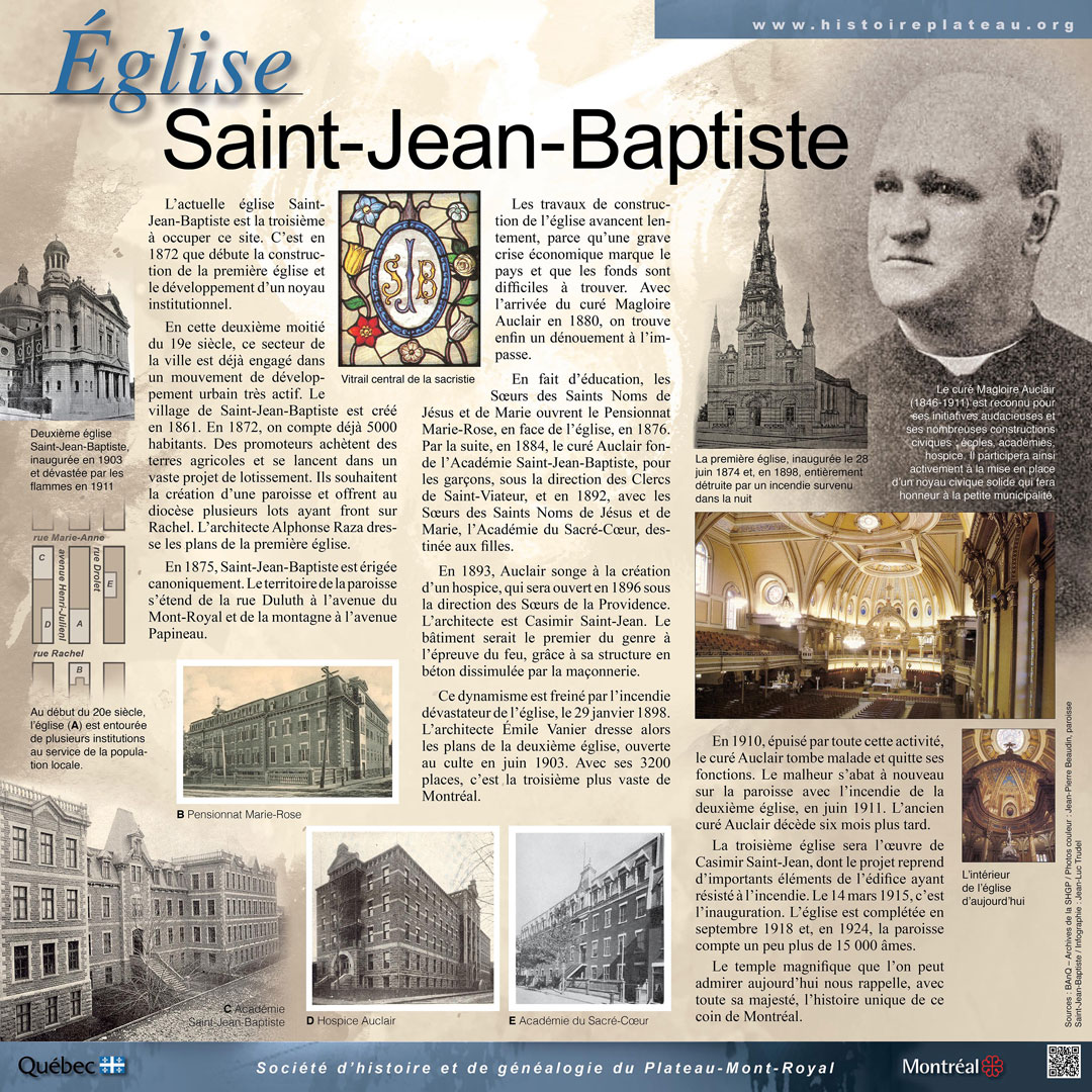 Plaque de l'église Saint-Jean-Baptiste