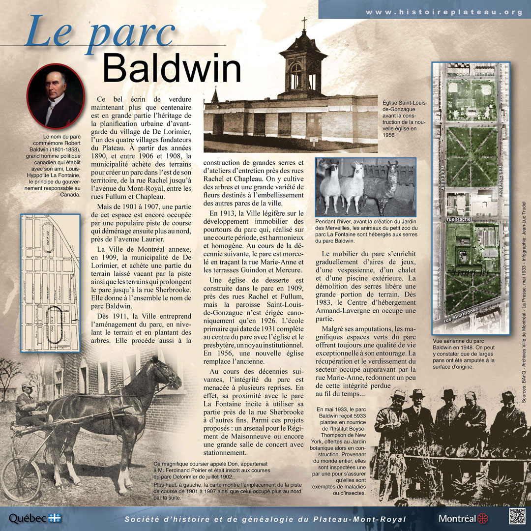 Plaque du parc Baldwin
