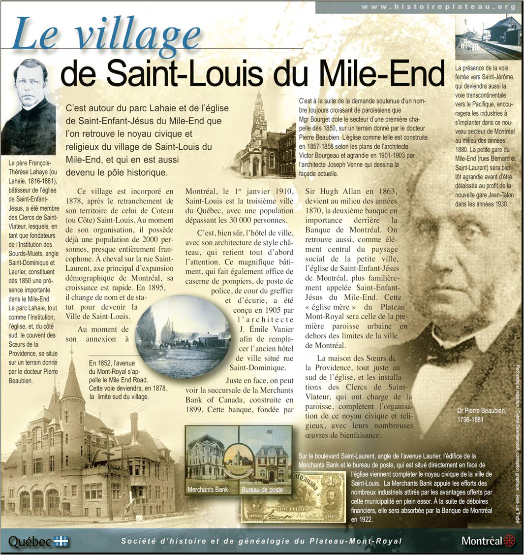 Plaque du Village Saint-Louis du Mile-End